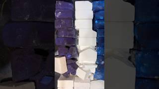 Blue Dyed Gym Chalk ASMR Crush #shorts