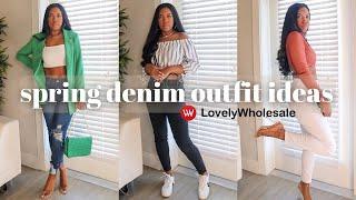 SPRING OUTFIT IDEAS | Styling Affordable Jeans ft. LovelyWholeSale | ZENESE ASHLEY