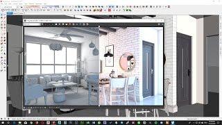 Interior Rendering Settings in Sketchup 2017 & Vray 3.4 Tutorial #8 | Basic Lighting Setup