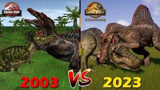 T-REX VS SPINOSAURUS EVOLUTION in VIDEO GAMES (2003-2023) Jurassic World