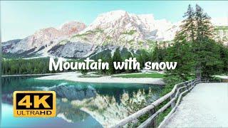 Mountain with snow 4K ULTRA HD:  Beautiful Place to Relax