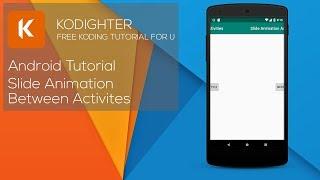 Android Studio Tutorial - Slide Animation Between Activites