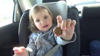 VLOG Katy rides a car to her grandmother