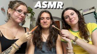 ASMR hair, face, arm relaxation 