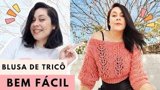 BLUSA TRICOT FEMININA PASSO A PASSO :: RECEITA DE TRICÔ FÁCIL COM FIO LÃ SEDA