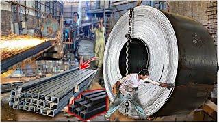 Amazing Manufacturing processes of Square Steel pipe ||Mass Production process square steel pipe ||