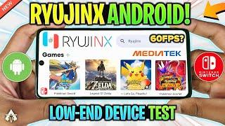  TESTING RYUJINX EMULATOR ON *LOW-END* ANDROID DEVICE! MALI GPU | NINTENDO SWITCH EMULATOR