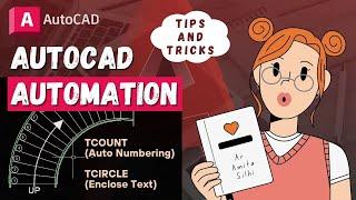 AutoCAD Automation | TCOUNT & TCIRCLE Command (Auto Numbering & Enclosing Text)