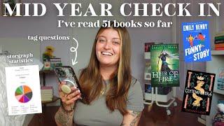 i’ve read 51 books so far! (storygraph statistics, midyear freakout tag, & wrap up) 