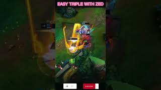 INCREDIBLE ZED PLAY #leagueoflegends #shorts  #funnyvideo #zed #fyp #lol #win #tiktok #youtubeveben