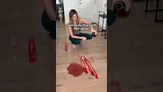 I let a robot clean my floors!! Staining my floors with red liquids to test my vacuum!
