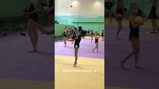 Really trying with Ekaterina Pirozhkova in Kazakhstan! Rhythmic gymnastics! Смотреть всем!