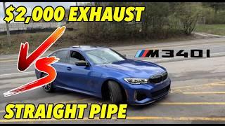 BMW M340 3.0L Turbo: $2,000 Dinan Cat-Back Exhaust Vs Straight Pipe!