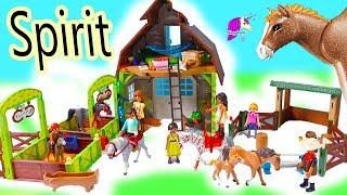 NEW Horse Barn +  Horses Sets ! Spirit Riding Free Playmobil Sets - Video