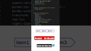 How do I create Breadcrumb using css without mask or clip-path. #css