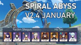 v2.4 Spiral Abyss | Hu Tao & Raiden Shogun [January, second rotation]