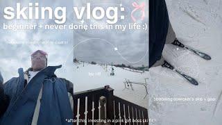COME SKIING WITH ME FOR THE FIRST TIME | Borrowing Gear, Beginner Skiing & My First Ski Day! ️️