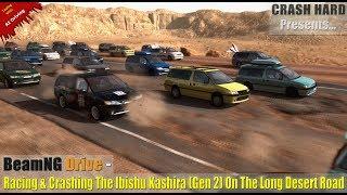 BeamNG Drive - Racing & Crashing The Ibishu Kashira (Gen 2) On The Long Desert Road