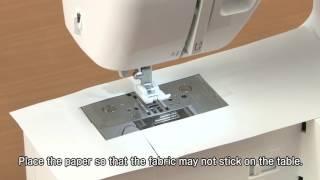Coaserea materialelor din vinyl si piele cu masina de cusut Brother HF37