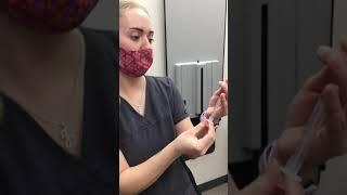 Dog Cartrophen Injection, Drawing Up the Medication - Winrose Animal Hospital