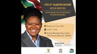 Deputy Minister Mhlauli releases the 2024 4th Quarter Report of the Presidential Youth Employment