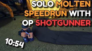 SUB 11 SOLO MOLTEN SPEEDRUN WITH INSANE SHOTGUNNER (10:54) |  | ROBLOX TOWER DEFENSE SIMULATOR