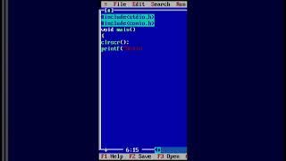 Hello World program in turbo c++/ c programing /BCA 1 semester