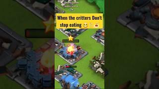 When The Critters Don't Stop Eating  Boom Beach #shorts Critters vs PVT.Bullit