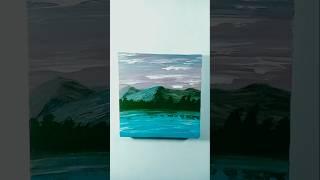 Drawing mountains and sea #drawing #painting #art #youtubeshorts