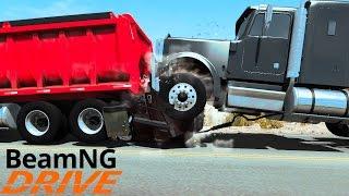 ОТКАЗАЛИ ТОРМОЗА - МАШИНУ ЗАЖАЛО МЕЖДУ ФУРАМИ - BeamNG.drive