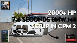 2000+ HP BMW M4 7.6Sec Drag Tune in Car Parking Multiplayers 2 | Best Engine settings for M4 in CPM2