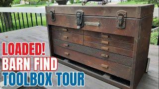 Farm Fresh Barn Find Kennedy Machinist Toolbox Tour Tool Haul : Estate Sale Tool Box Reveal