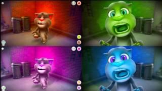 Talking Tom Reaction Color Compilation Learning Colours For Children, Kids, Babies With Funny 2017