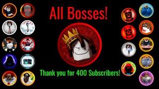 Roblox: Mega Noob Simulator - All Bosses (400 Subscribers Special)