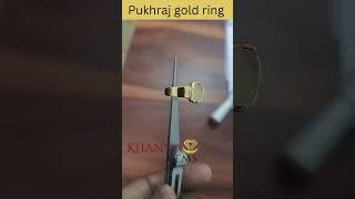 Pukhraj stone with gold ring