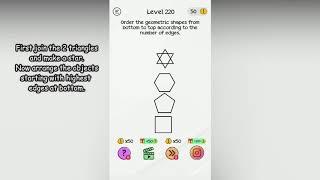 Braindom Level 220 Order the geometric shapes from bottom to top