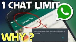 WhatsApp Message Forward 1 Chat Problem |  Whatsapp Forward Limit Problem