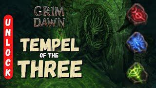 How to unlock Temple of the Three Dungeon - The Hidden Path Quest - The Sentinel - Grim Dawn