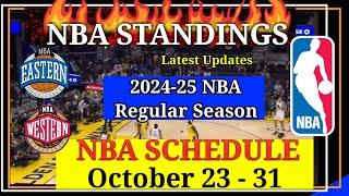 NBA STANDINGS TODAY as of October 20, 2024 | GAME RESULTS | NBA SCHEDULE October 23 - 31, 2024