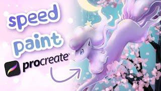 Alolan Ninetales Pokemon Speedpaint | Procreate Digital Art Timelapse 