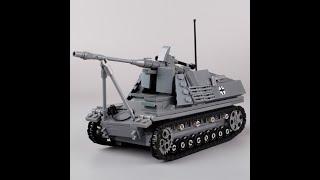 WW2 Sd.Kfz.164 Nashorn Anti Tank Gun Compatible lego. #lego #tank #fighter #WW2 #military #germany