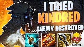 WILD RIFT | I TRIED KINDRED AND DESTROYED EVERYONE! | Challenger Kindred  Gameplay | Guide & Build