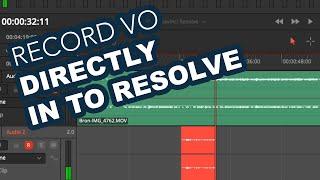 How to record voiceover directly into DaVinci Resolve | Quick Tip | Edit Faster