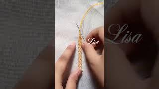 fish bone stitch 🪡 #embroidey #embroiderypatterns