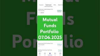 mutual fund portfolio update 07.06.2025#groww #mf #sip #investing #portfolio #shorts