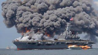 1 minute ago! Russia blew up the largest US aircraft carrier carrying 200 fighter jets to Ukraine