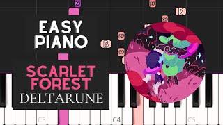 Scarlet Forest (EASY Piano Tutorial) - Deltarune