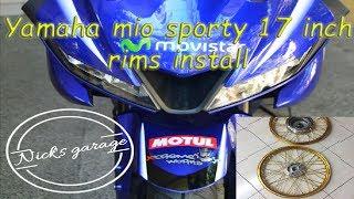 Yamaha mio sporty 17 inch rims install