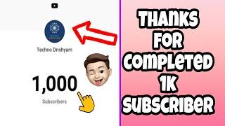 1k subscriber Live count | thanks for support |