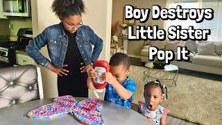 Jealous Brother Destroys LITTLE Sister POP IT Toy!!!!!, He Regrets It!